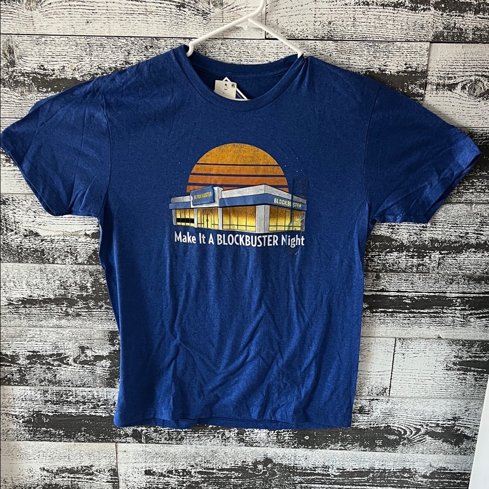 NWT Blue Blockbuster Graphic Tee - Make It A Blockbuster Night